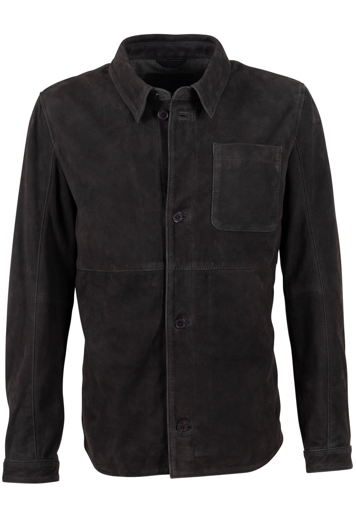 Lederhemd 1206-0012 dark anthracite