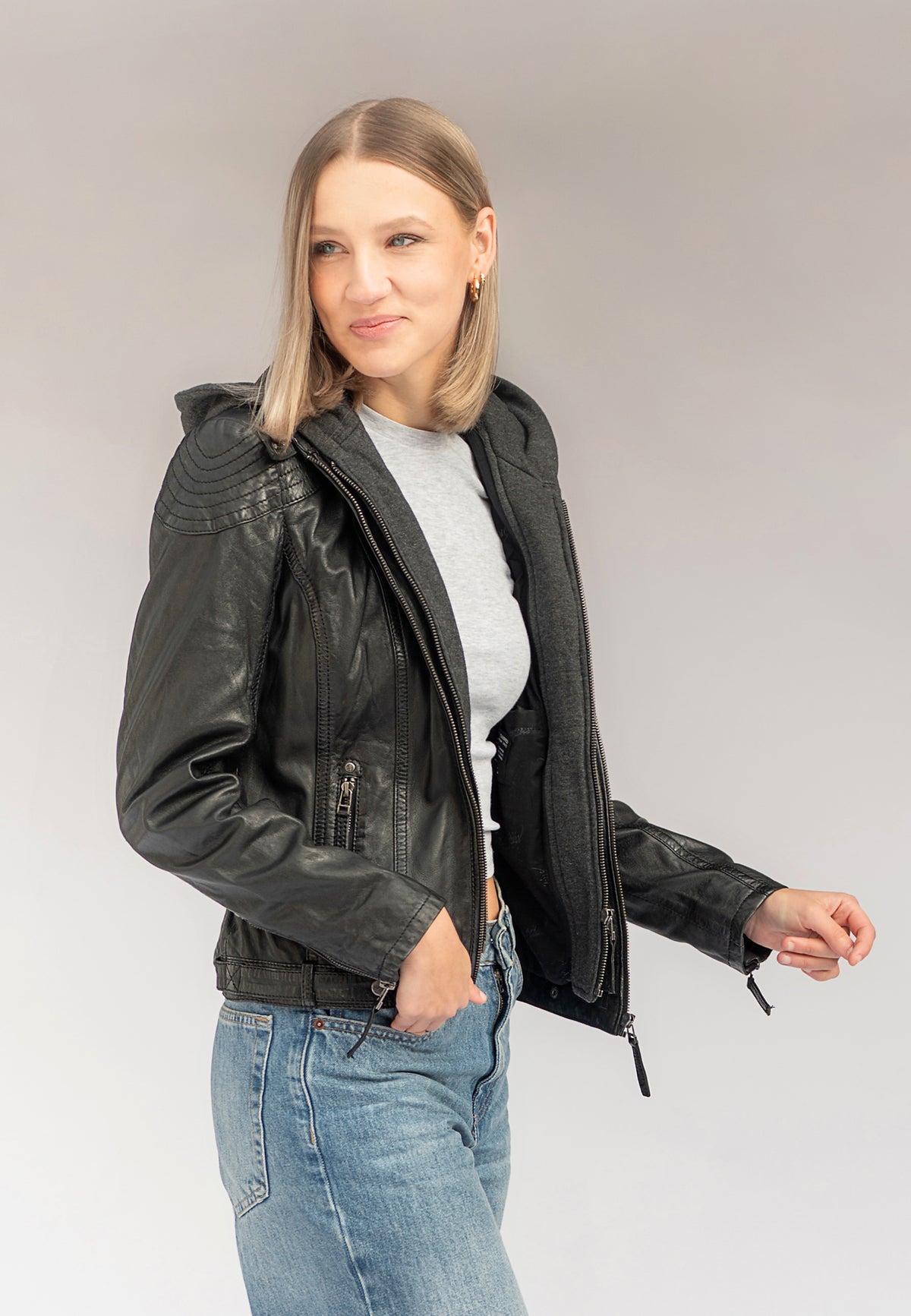 Lederjacke 1801-0001 black