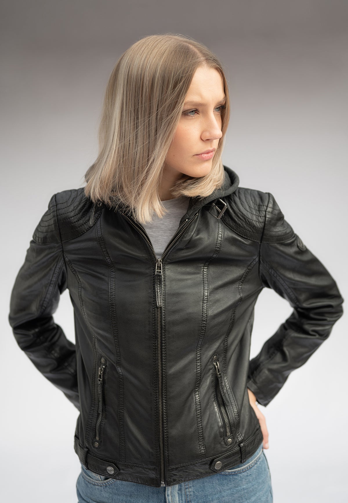 Lederjacke 1801-0001 black