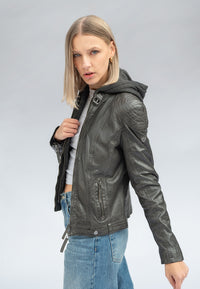 Lederjacke 1801-0001 anthracite