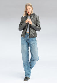 Lederjacke 1801-0001 anthracite