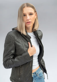 Lederjacke 1801-0001 anthracite