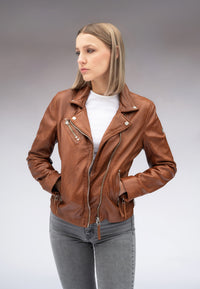 Lederjacke 1801-0006 cognac