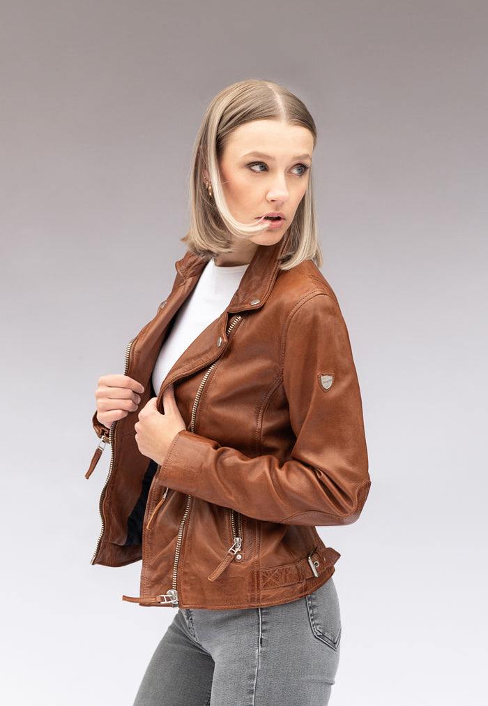 Lederjacke 1801-0006 cognac